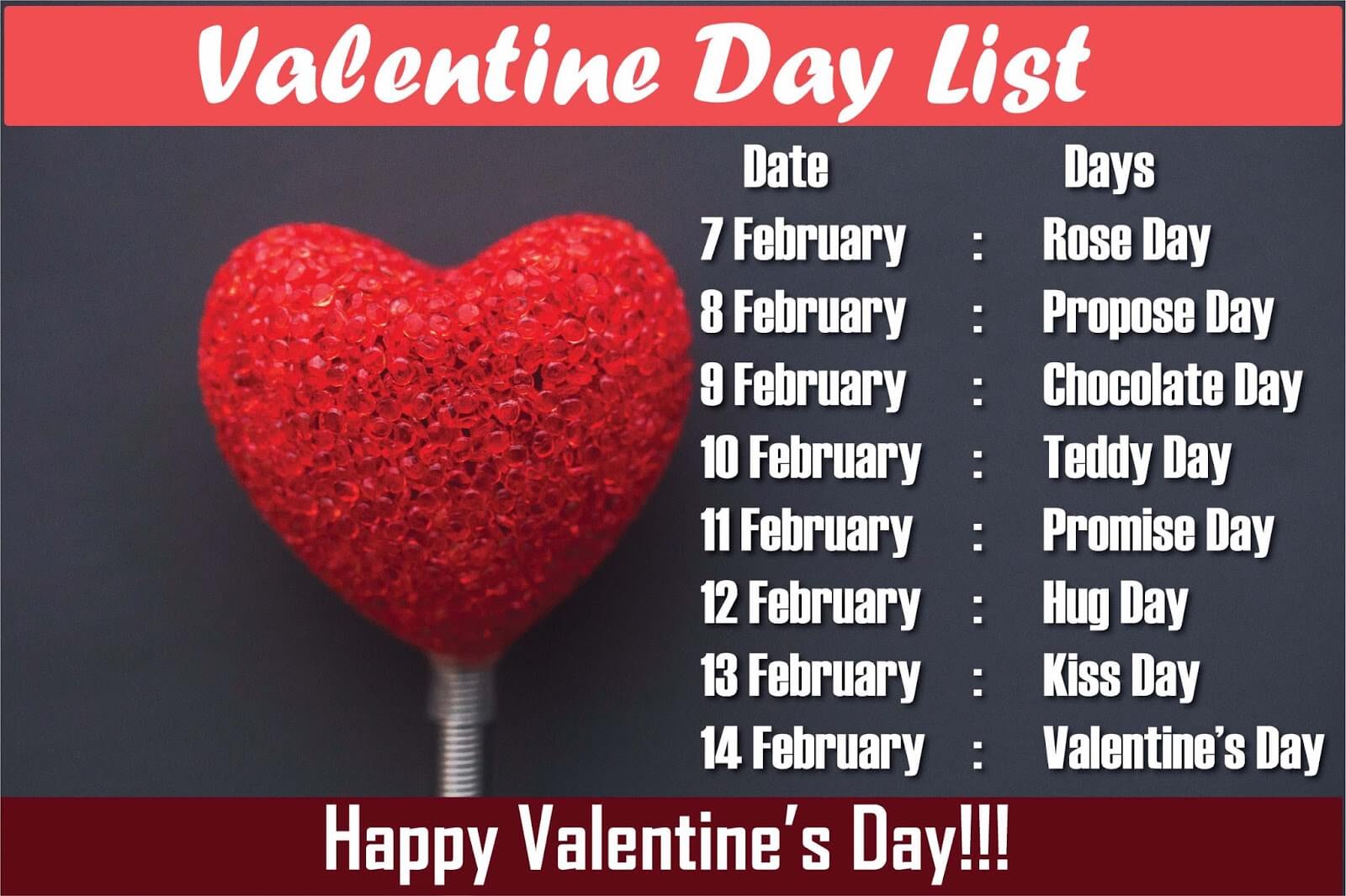 Featured image of post Days Of Valentine Day List