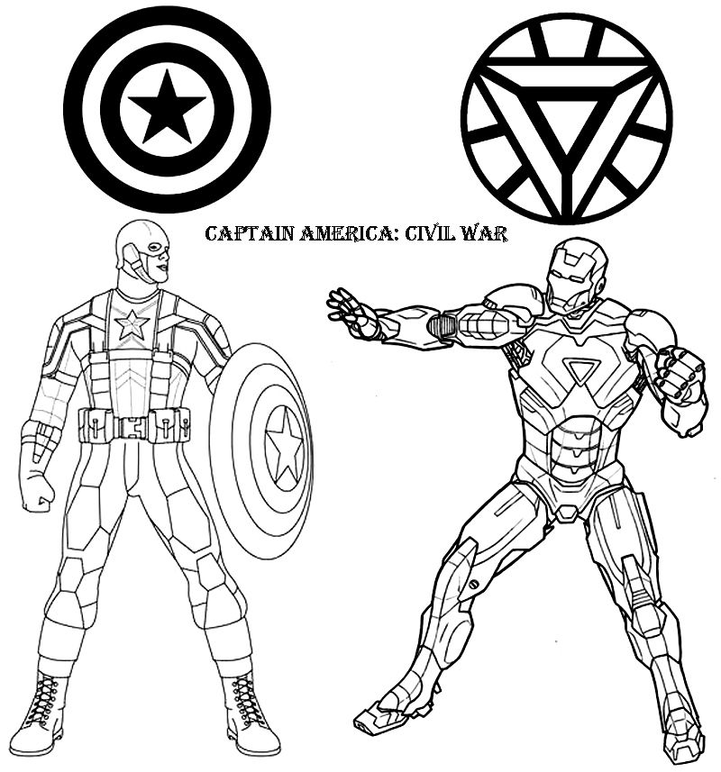 Featured image of post Dibujos De Capitan America Vs Iron Man Para Colorear