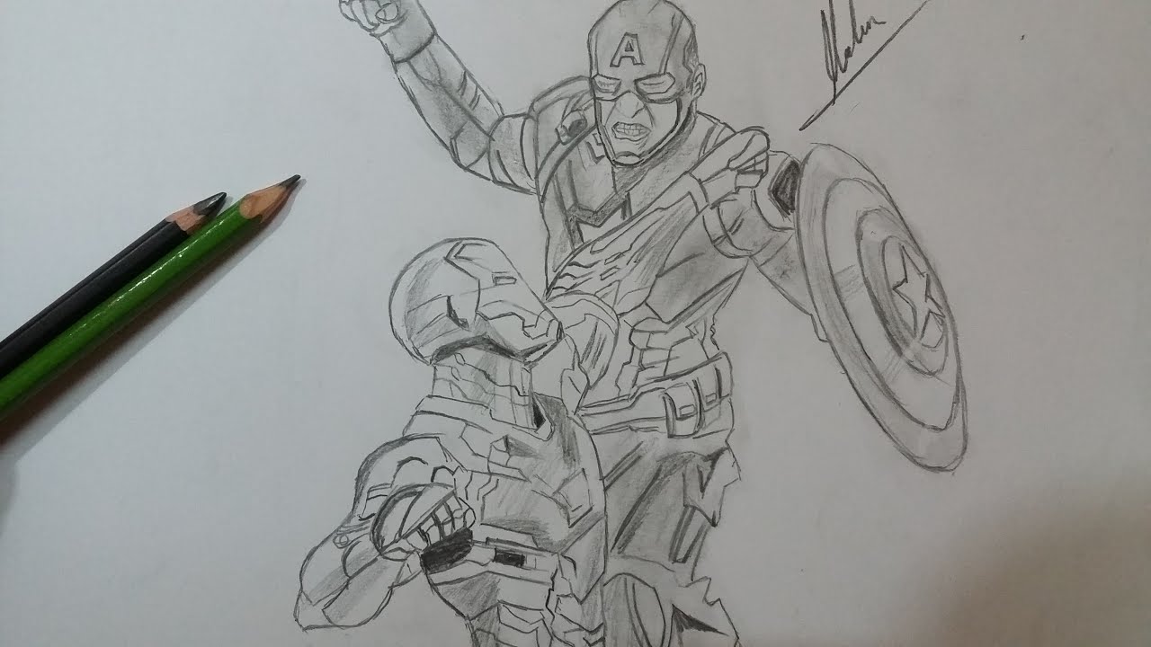 pix Dibujos De Capitan America Vs Iron Man Para Colorear coloring pages iron man print