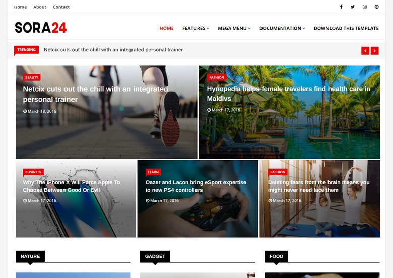 Featured image of post Sora24 Blogger Template